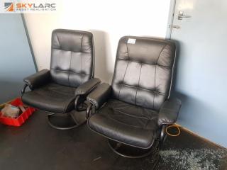 2 x Executive Leather Look Chairs