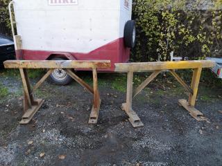 Pair of Heavy Steel Saw Horses