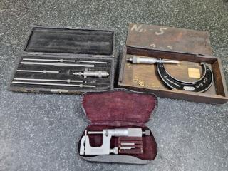 Assorted Vintage Starrett Branded Micrometers