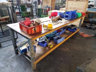 Workshop Racking/Workbench Unit W/ Vice and Tool Setting Stand