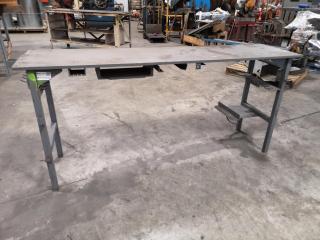 Heavy Duty Steel Plate Topped Workbench