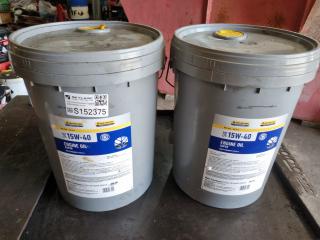 Two 20 Litre Drums Engine Oil 