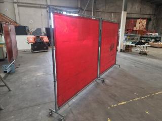 Pair of Mobile Welding Screens