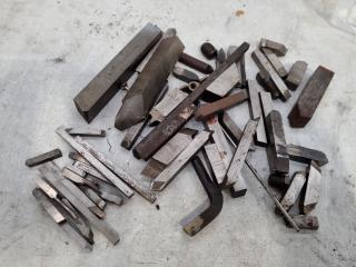 Assorted Lathe Tooling Inserts, Cutting Bars