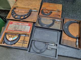 6x Vintage Moore & Wright Outside Micrometers