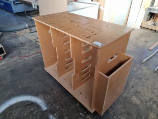 Custom Built Mobile MDF Cart//Rack