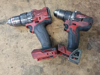 2x Milwaukee M18 Cordless Drills, Tools only