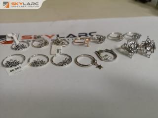 14x Assorted Sterling Silver & Gold Vermel Rings