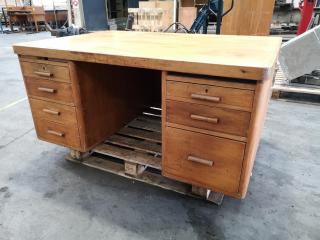 Vintage Wood Office Desk