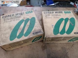 2x Spools of 1.2mm Stainless Steel Flux Cored Welding Wire by Kobelco