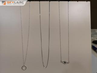 3x Assorted Sterling Silver Necklace Pendants