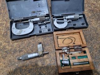 4x Assorted Vintage Mitutoyo Micrometers