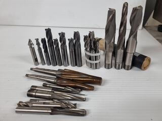 Assorted End Mills & Tapered Reamers