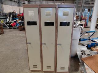 Three Door Metal Locker Unit