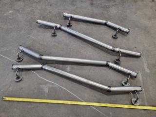 4x Custom Steel Stair Handrails