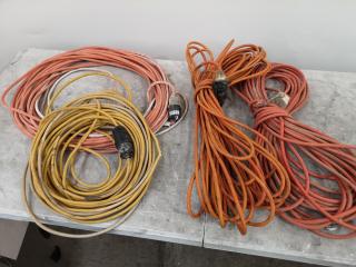 4x Power Extension Lead Cables