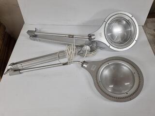 2x Magnifying LED Desk Lamps