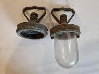 Antique Brass Steamship Light Fixtures