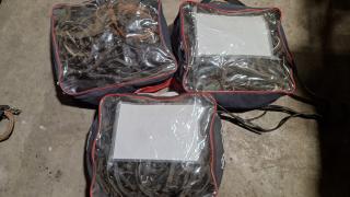 3 bags of Assorted Sized bridles and head gears