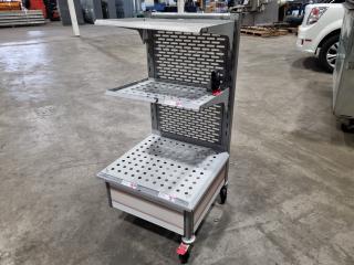 Mobile Adjustable Retail Shelving Unit, Faulty castor