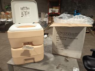 Oztrail Portable Toilet Single Flush P-FCM-PT-B