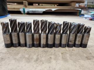 12x Assorted Screw Type End Mills