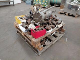 Pallet of Assorted Pipe Fittings and Metal Components