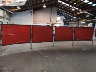 4x Industrial Welding Screens