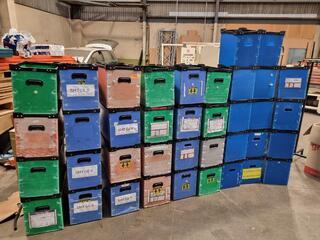 38x Corrigated Plastic Storage Bins Boxes