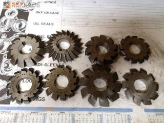 8x Assorted Gear Milling Cutters