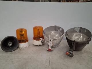Lot of Industrial Signal Lights and Horn