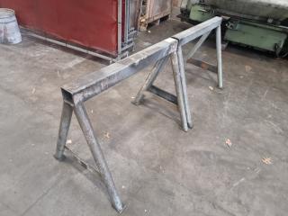 2 Heavy Duty Steel Saw Horses