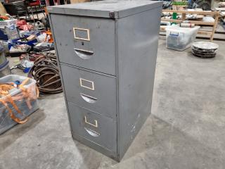 Vintage 3-Drawer Steel File Cabinet by Precision