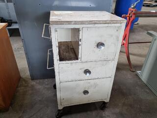 Vintage Mobile Metal Drawer Cabinet