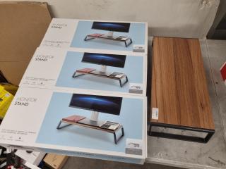 4x Desktop Monitor Stands