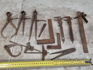 Vintage or Antique Calipers, Squares, & More