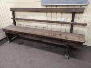 Antique Vintage Wooden Bench