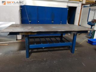 Super Heavy Duty Steel Workshop Table w/ 20mm Plate Steel Top