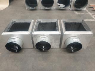 3 x Insulated Ductwork Grille Boxes