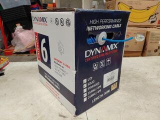 161 Meters of Dynamix C-C6-SLDBLUE Cat6 UTP Cable 23AWG 4 Pair CM Blue