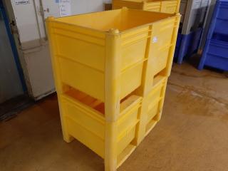 2 x Dolav 800 Forkable Plastic Bins