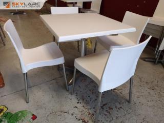 Stylish Contemporary Cafe Table w/ 4x Matching Chairs