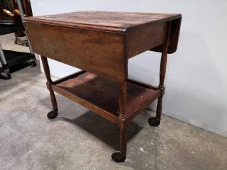 Vintage Wooden Mobile Table Cart