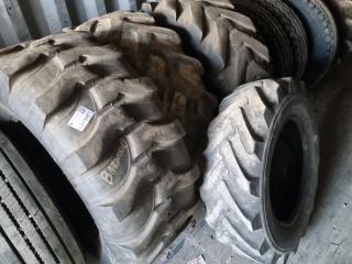 4x Assorted Used Tractor Tyres