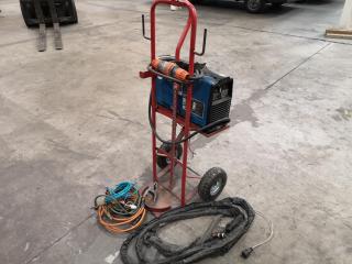 Miller Dynasty 200 DX TIG Welder w/ Gas Bottle Trolley & Cabling