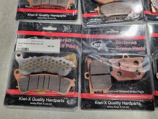 Kiwi-X Motorcycle Brake Pads, 14x Assorted Sizes