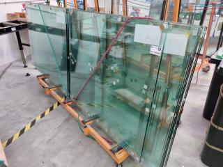 23x Assorted Toughened Glass Panels