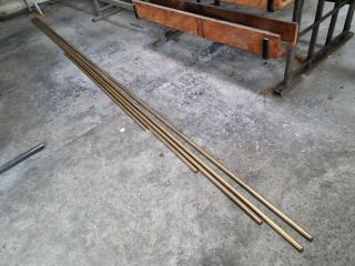 5x Solid Brass Bars, 20mm Diameter