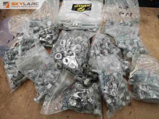 44kg of Assorted M16 HDG Nuts, Bolts,, Washers