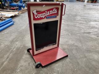 Heavy Steel Mobile Sidewalk Retail Sign Frame